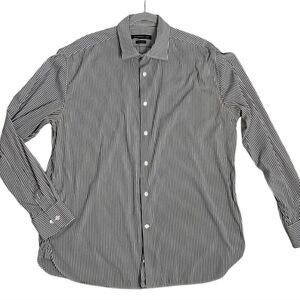 John Varvatos Monochrome Striped Dress Shirt Size 17
